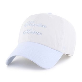 Women's '47 White/Light Blue Houston Astros Gelato Two-Tone Clean Up Adjustable Hat