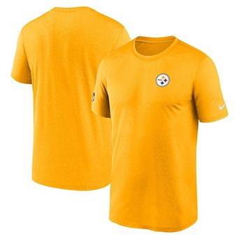 Men's Nike Gold Pittsburgh Steelers Sideline Legend Small Logo Dri-FIT T-Shirt