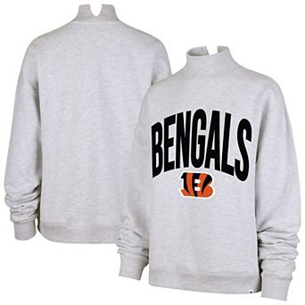Women's '47 Gray Cincinnati Bengals Subtle Muse Mock Neck Sweatshirt