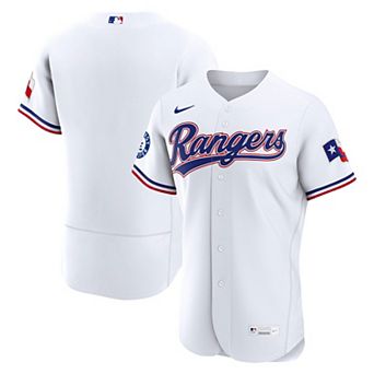 Men's Nike White Texas Rangers Home Sponsor Patch Authentic Jersey