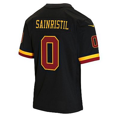 Youth Nike Mike Sainristil Black Washington Commanders Hail Raiser Alternate Game Jersey