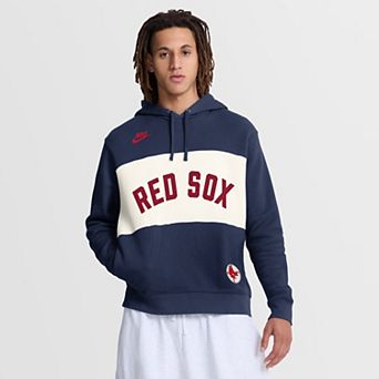 Men's Nike Navy Boston Red Sox 1969 Cooperstown Collection Legacy Color-Block Hoodie
