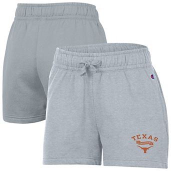 Women's Champion Gray Texas Longhorns Powerblend Elastic Waist Shorts