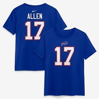 Women's Nike Josh Allen Royal Buffalo Bills Player Name & Number T-Shirt