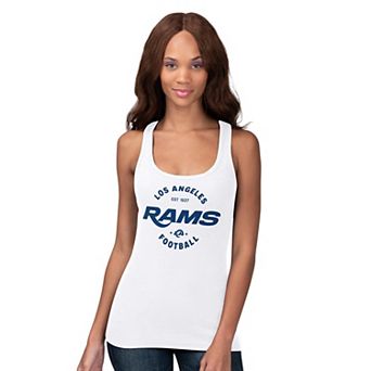 Women's G-III 4Her by Carl Banks White Los Angeles Rams Preseason Tank Top