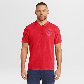 Men's Darius Rucker Collection by Fanatics Red St. Louis Cardinals Washed Henley Shirt