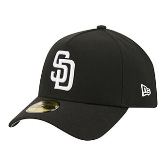 Men's New Era Black San Diego Padres A-Frame 59FORTY Fitted Hat