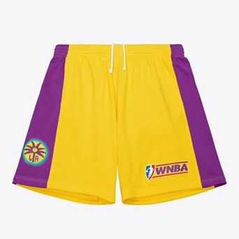 Men's Mitchell & Ness Gold Los Angeles Sparks 2001 Court Origins Swingman Shorts