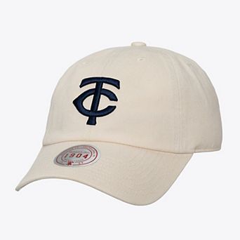 Unisex Mitchell & Ness Cream Minnesota Twins Off-Season 1904 Strapback Adjustable Hat