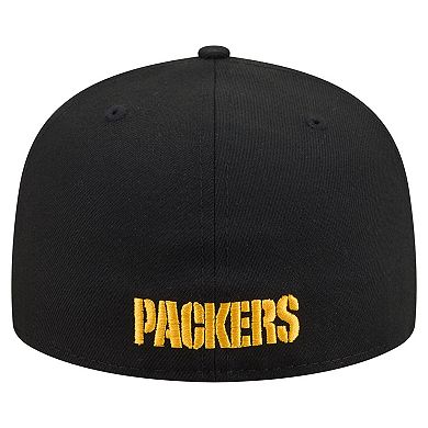 Men's New Era Black Green Bay Packers 59FIFTY Fitted Hat
