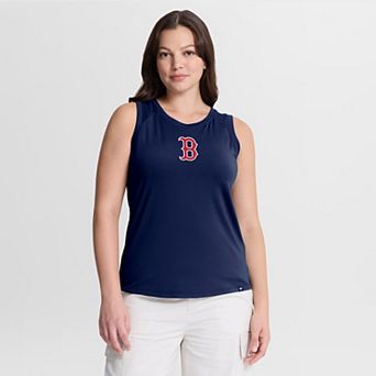 Women's Fanatics Navy Boston Red Sox Draped Mesh Back Performance Tank Top