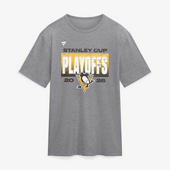 Men's Fanatics Athletic Heather Gray Pittsburgh Penguins 2026 Stanley Cup Playoffs Vintage Tri-Blend T-Shirt
