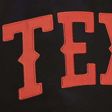 Texas Longhorns Black Satin Raglan Full-Snap Jacket