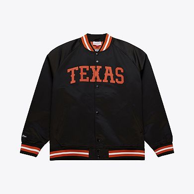 Texas Longhorns Black Satin Raglan Full-Snap Jacket