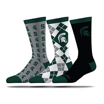 Unisex Strideline Michigan State Spartans Business Knit Crew Socks Three-Pack Set