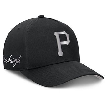 Men's Nike Black Pittsburgh Pirates Rise Dri-FIT A-Frame Adjustable Hat