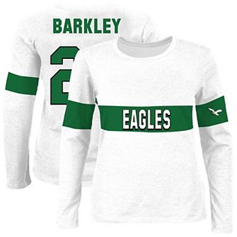 Women's Fanatics Saquon Barkley Ash Philadelphia Eagles Plus Size Name & Number T-Shirt