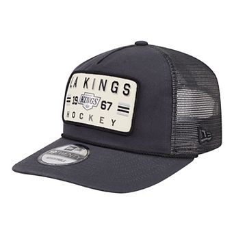 Men's New Era Charcoal Los Angeles Kings Washed Patch 19TWENTY Trucker Adjustable Hat