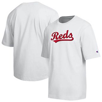 Men's Champion White Cincinnati Reds All Star Arched Chenille Wordmark T-Shirt