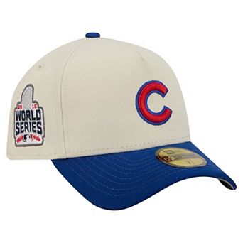 Men's New Era Cream Chicago Cubs Chrome A-Frame 59FORTY Fitted Hat