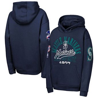 Youth Outerstuff Navy Seattle Mariners Premium Sweep Fleece Hoodie