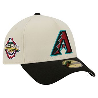 Men's New Era Cream Arizona Diamondbacks Chrome A-Frame 59FORTY Fitted Hat