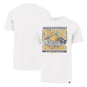 Men's '47 White Michigan Wolverines 2026 NCAA Men's Basketball National Champions Big & Tall T-Shirt
