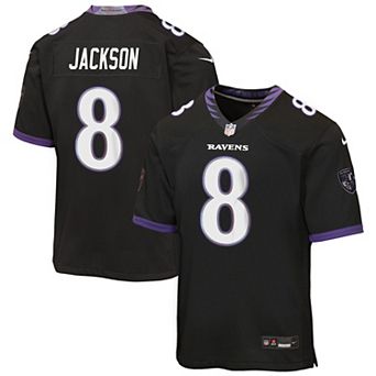 Youth Nike Lamar Jackson Black Baltimore Ravens Alternate Game Jersey