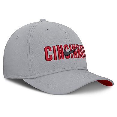 Men's Nike Gray Cincinnati Reds Primetime Rise Dri-FIT Flex Hat