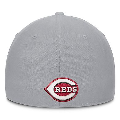 Men's Nike Gray Cincinnati Reds Primetime Rise Dri-FIT Flex Hat