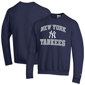 Men's Champion Navy New York Yankees Heart & Soul Powerblend Sweatshirt