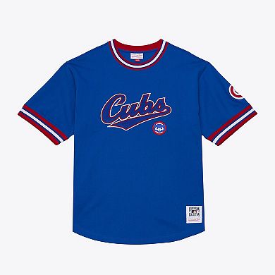 Men's Mitchell & Ness Royal Chicago Cubs Wild Pitch Ringer T-Shirt
