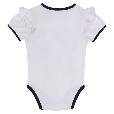 "Newborn Outerstuff White/Navy New York Yankees Bodysuit, Headband & Skirt Set"