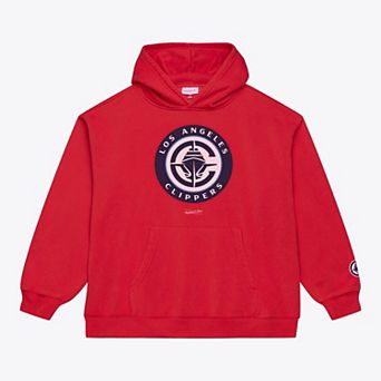 Men's Mitchell & Ness Red LA Clippers Fleece Hoodie