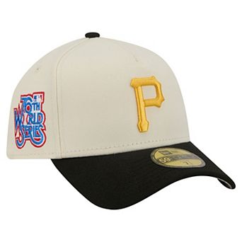 Men's New Era Cream Pittsburgh Pirates Chrome A-Frame 59FORTY Fitted Hat