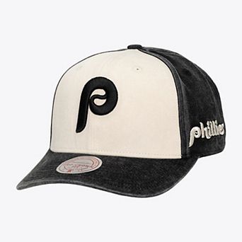 Unisex Mitchell & Ness Cream/Black Philadelphia Phillies Snow Block Pro Crown Adjustable Hat