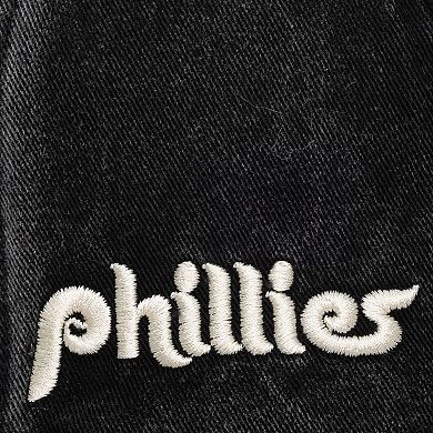Unisex Mitchell & Ness Cream/Black Philadelphia Phillies Snow Block Pro Crown Adjustable Hat