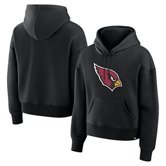 Women's Fanatics Black Arizona Cardinals Relaxed High Hip Essential Legacy Hoodie