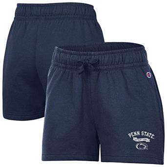 Women's Champion Navy Penn State Nittany Lions Powerblend Elastic Waist Shorts