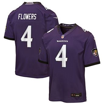 Youth Nike Zay Flowers Purple Baltimore Ravens Game Jersey
