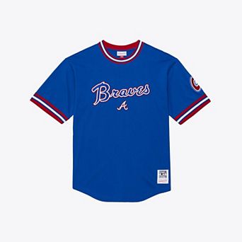 Men's Mitchell & Ness Royal Atlanta Braves Wild Pitch Ringer T-Shirt
