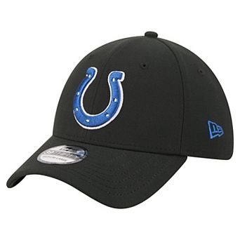 Men's New Era Black Indianapolis Colts Core Team 39THIRTY Flex Hat