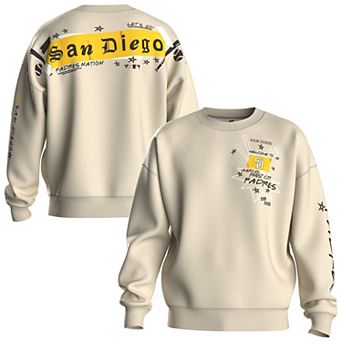 Women's Fanatics Beige San Diego Padres Graffiti Fleece Sweatshirt