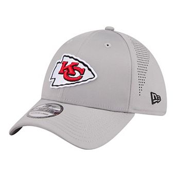 Men's New Era Gray Kansas City Chiefs Perforated 39THIRTY Flex Hat