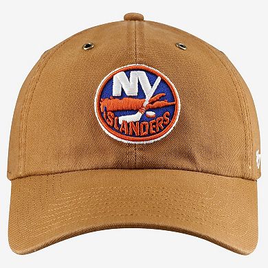 Men's Carhartt x '47 Brown New York Islanders Clean Up Adjustable Hat
