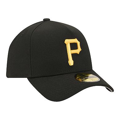 Men's New Era Black Pittsburgh Pirates A-Frame 59FORTY Fitted Hat