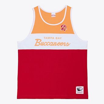 Men's Mitchell & Ness Red/Orange Tampa Bay Buccaneers Head Coach Tank Top