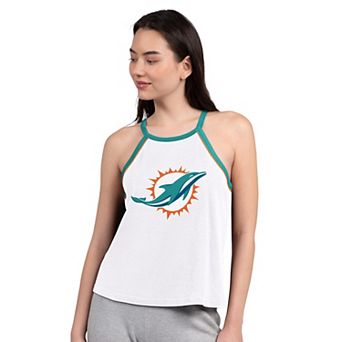 Women's G-III 4Her by Carl Banks White Miami Dolphins Redemption Win Slub Tank Top