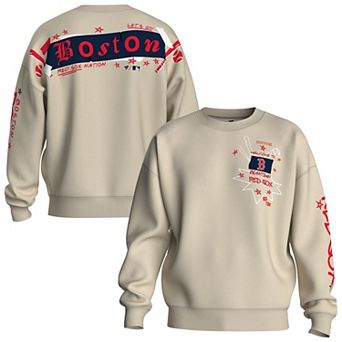 Women's Fanatics Beige Boston Red Sox Graffiti Fleece Sweatshirt