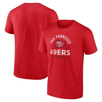 Men's Logo Athletic Scarlet San Francisco 49ers Vintage Arch T-Shirt